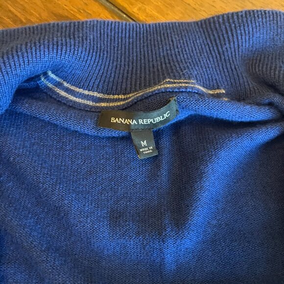 Banana Republic Full Zip Sweater, Men's Medium - Picture 3 of 6